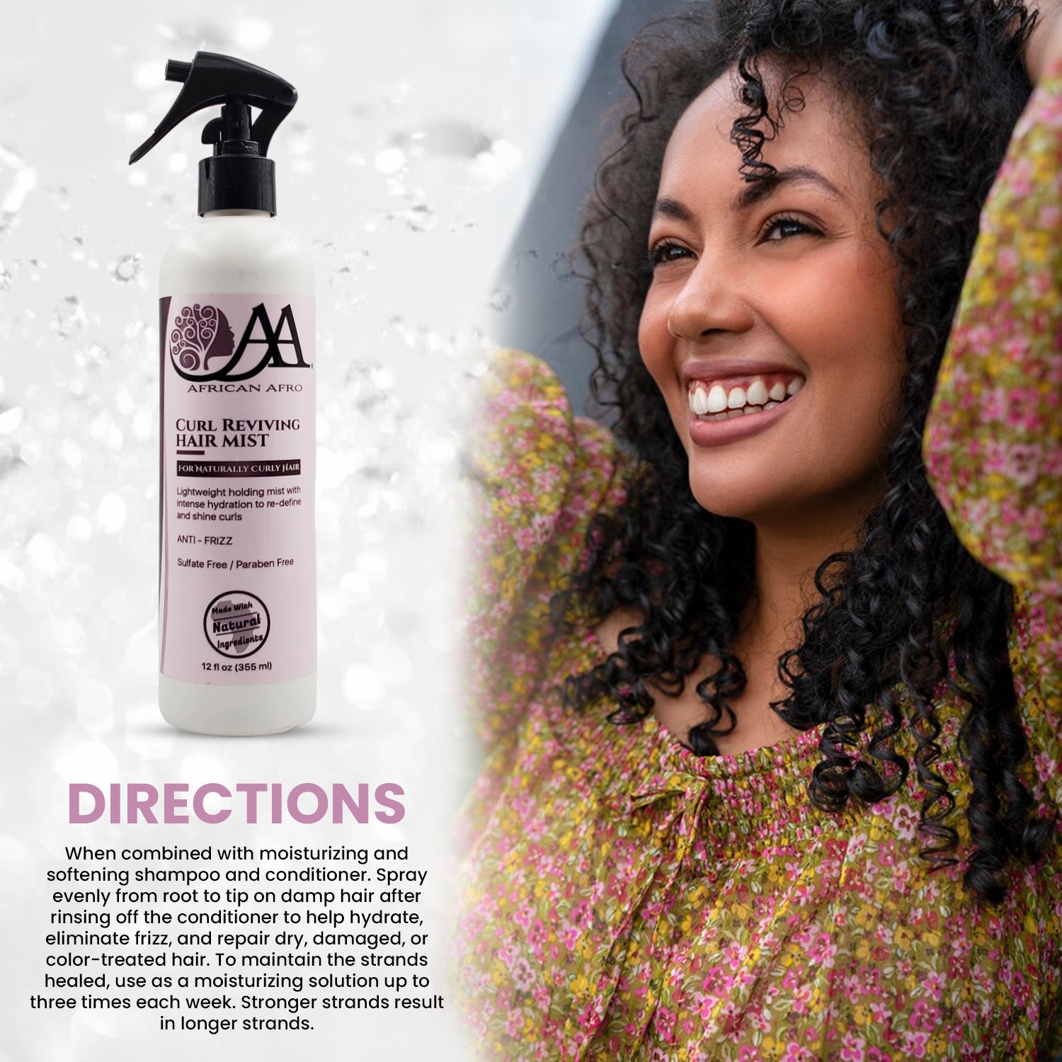 Curl Reviving Hair Mist Spray | Lightweight Anti-Frizz Spray-2